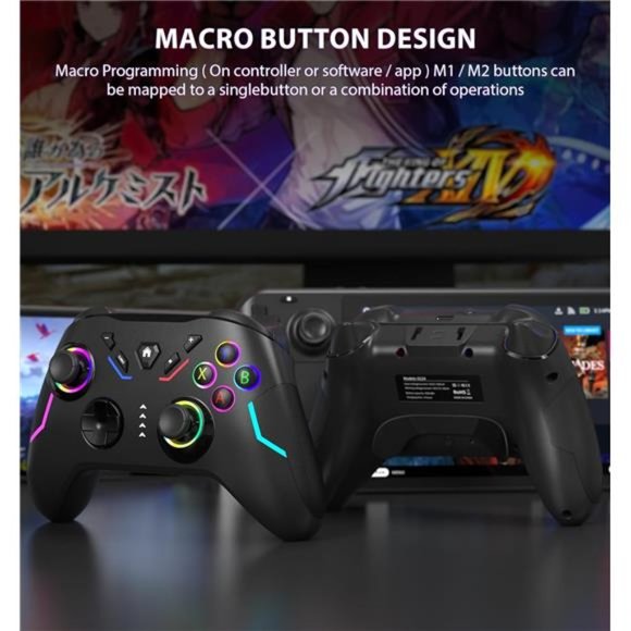 Wireless PC Gaming Controller, 9 Color LED Light PC Gamepad,（2.4G ） - Picture 6 of 7